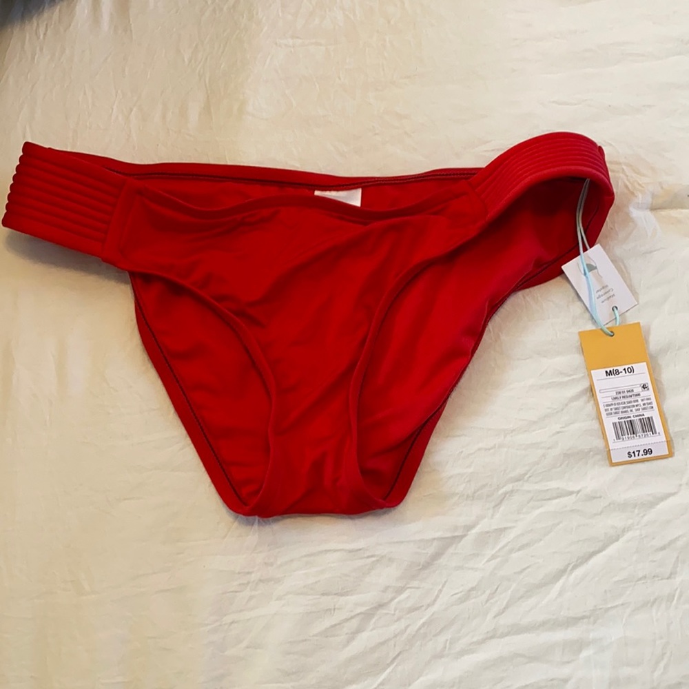 Red bikini bottom